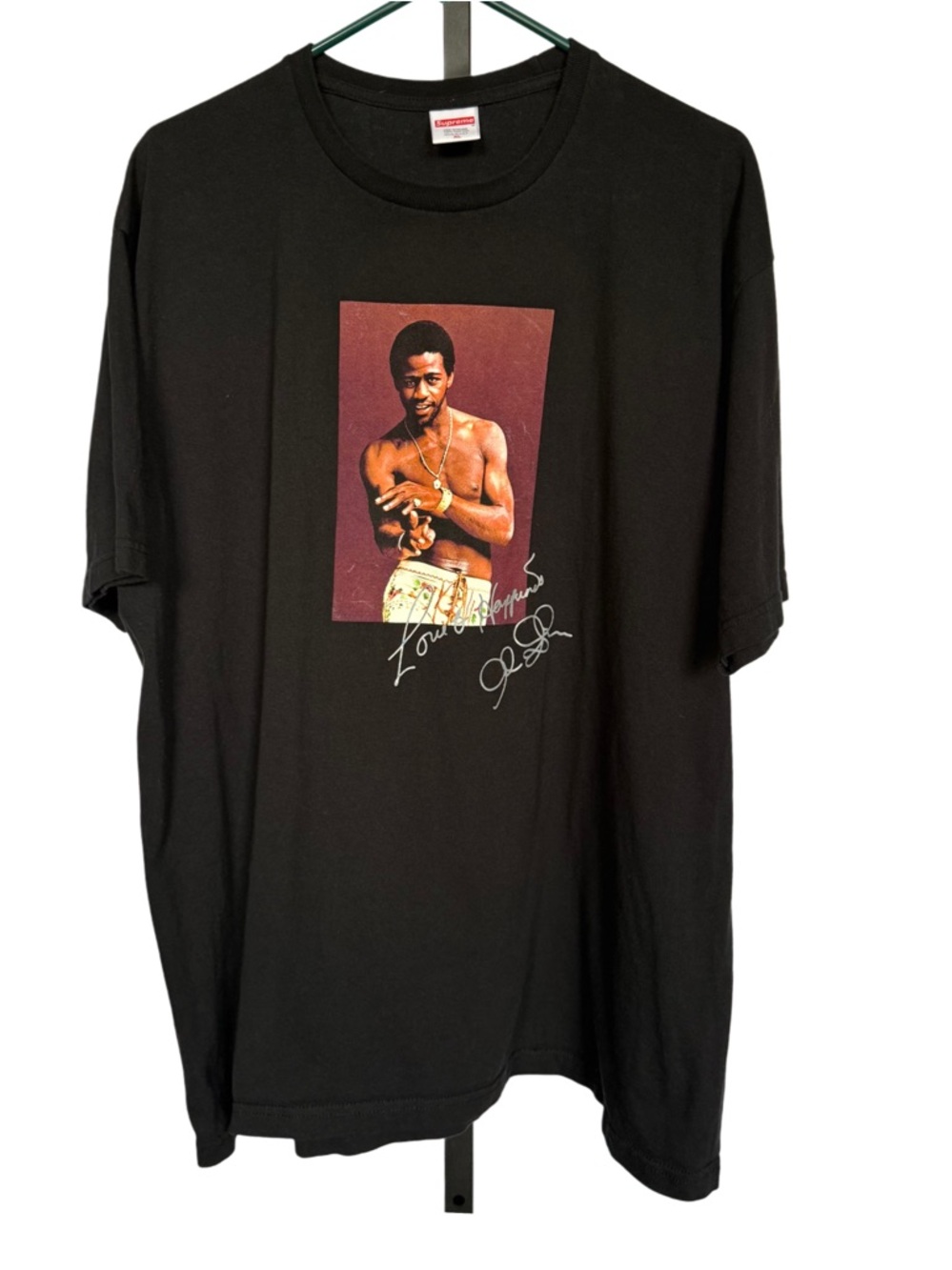 Supreme Al Green Black Short-Sleeve Crewneck Tee with Center Photo Graphic XL